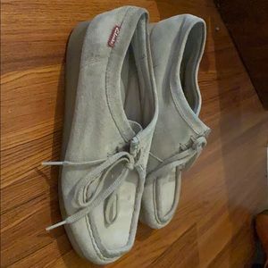 Clarks suede lace ups